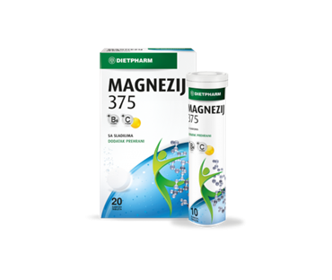 Dietpharm Magnezij 375 šumeće tablete (20)