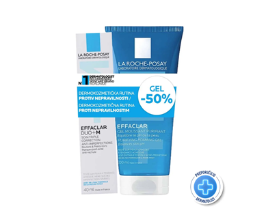 La Roche-Posay PROMO Effaclar Duo+M 40 ml + 50% na gel za čišćenje 200 ml