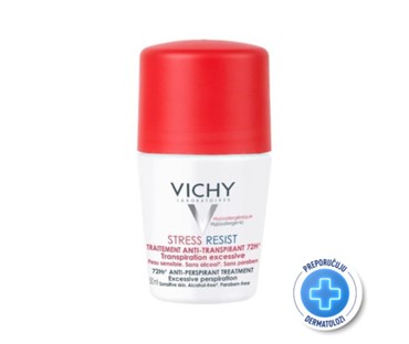 Vichy Deo anti-stres roll-on za regulaciju prekomjernog znojenja 72 h, 50 ml