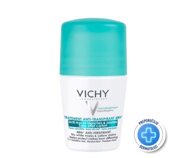 Vichy Deo roll-on protiv bijelih tragova i žutih mrlja 50 ml