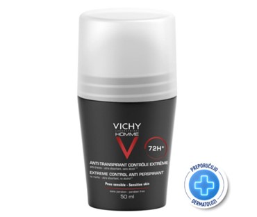 Vichy Deo MEN Homme Antiperspirant roll-on – 72h zaštite od znojenja 50 ml