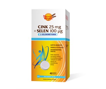 Natural Wealth Cink 25 mg + Selen 100 µg