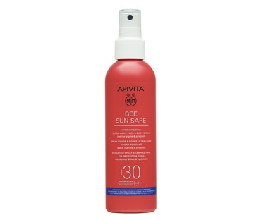 Apivita Bee Sun Safe Ultra lagani sprej za lice i tijelo SPF30, 200 ml