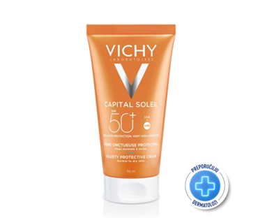 Vichy Capital Soleil Baršunasta krema za ljepši izgled kože SPF50+ 50 ml