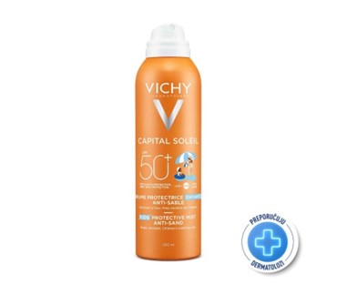 VICHY Capital Soleil Dječji sprej protiv priljepljivanja pijeska na kožu SPF50+ 200ml