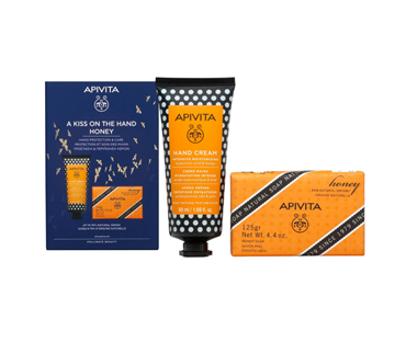 Apivita set intenzivna hidratantna krema za ruke 50 ml + prirodni sapun med 125 g