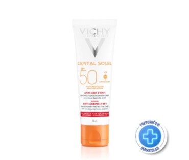 Vichy Capital Soleil krema za zaštitu od sunca s anti-age efektom SPF50, 50 ml