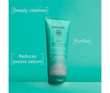 Apivita Just Bee Clear gel za umivanje 200 ml