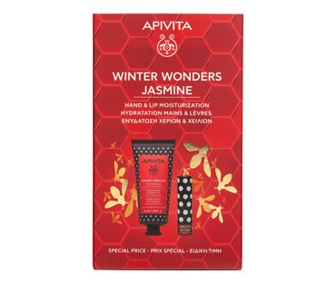  Apivita set Hand krema za ruke Jasmin +Lip balm Kesten  