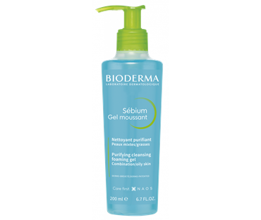 BIODERMA SEBIUM PJENUŠAVI GEL ZA PRANJE MASNE I MJEŠOVITE KOŽE 200 ML