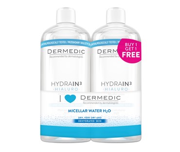 DERMEDIC HYDRAIN3 MICELARNA VODA 500 ML1+1 GRATIS